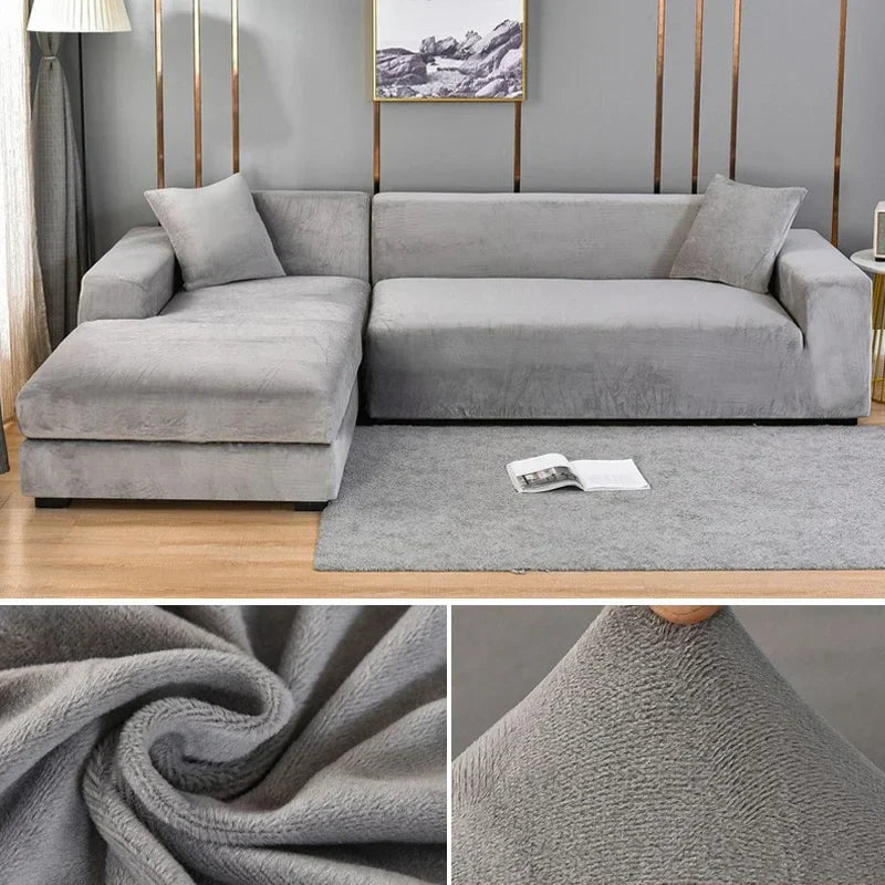 Housse de Canapé en Velours Élastique avec Finition Luxueuse – Sofina