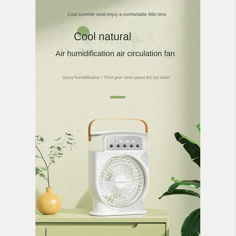 Ventilateur de Refroidissement Portable avec Humidificateur et Veilleuse LED