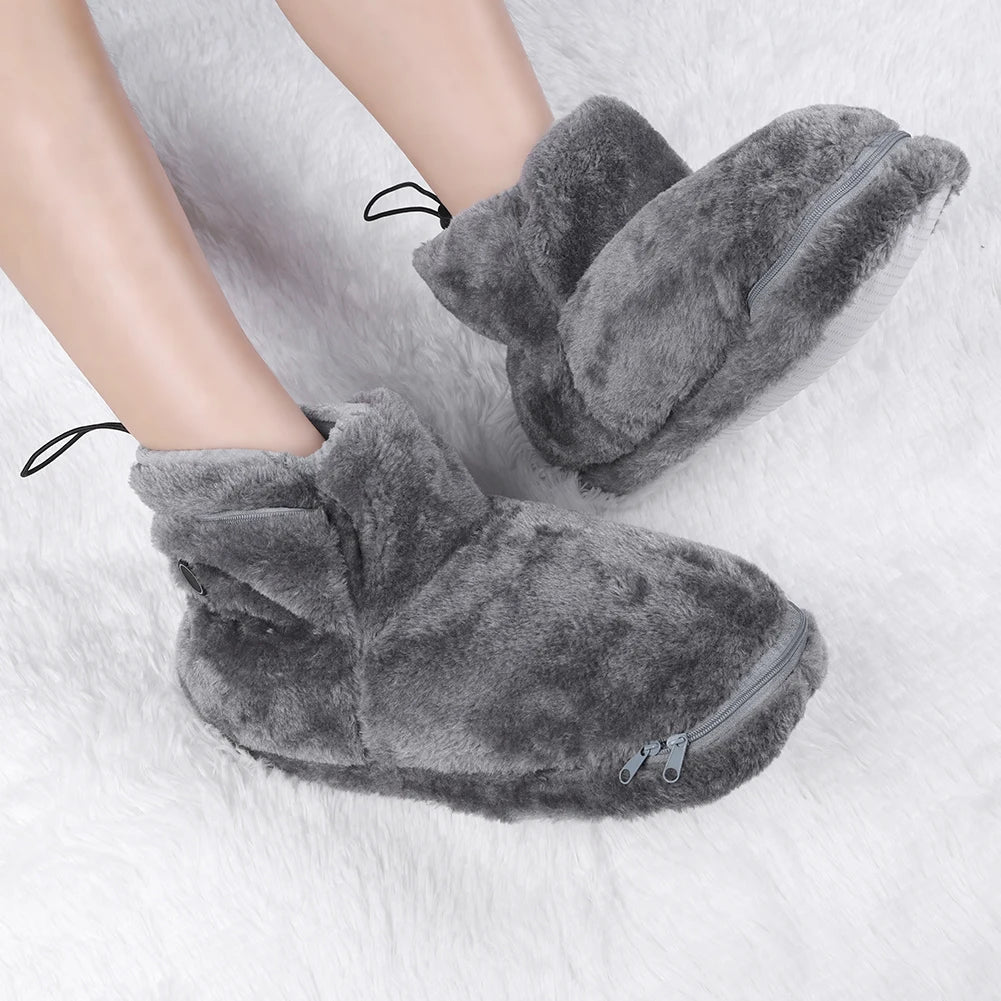 Chaussons USB Chauffants Électriques – Chaleur Douillette en Peluche