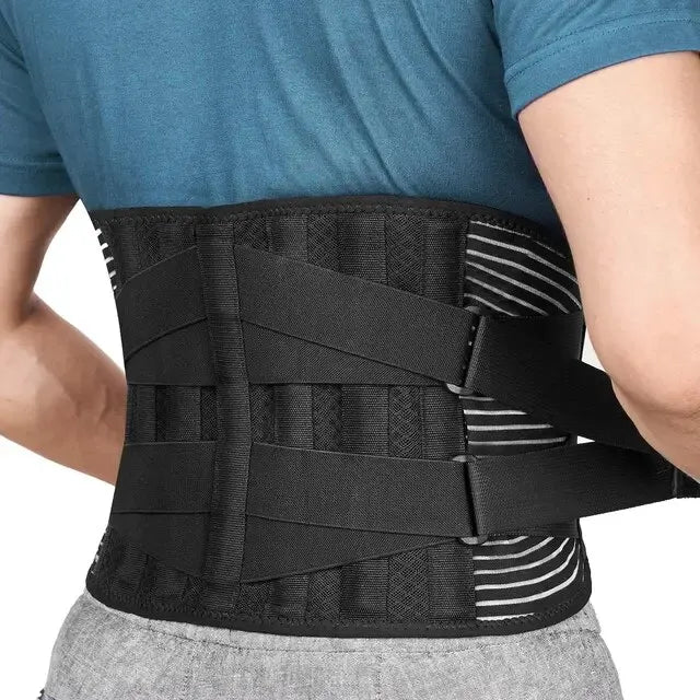 Ceinture de soutien dorsal OrthoFlexa | Support lombaire 360° avec aluminium à mémoire et ressorts en acier | Respirant et invisible sous les vêtements