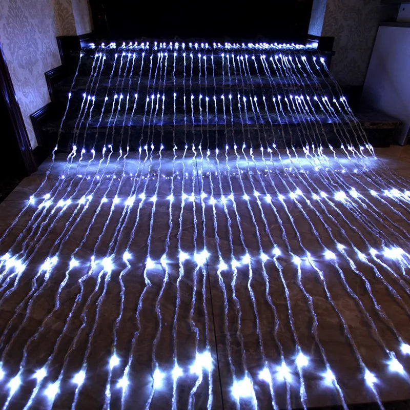 Éclairage de Rideau de Noël LED avec Changement de Couleur – Lumières Décoratives pour Fenêtre et Mur