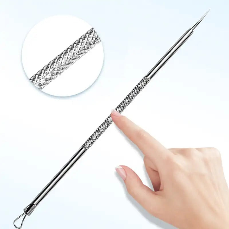 FacialTools - Ensemble d'outils en acier inoxydable pour l'extraction des points noirs