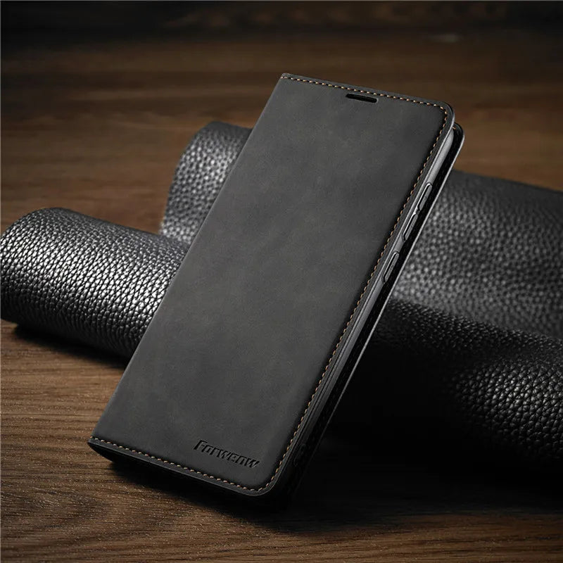 Sandsberg | Étui en cuir Wallet pour iPhone | Fonction de support magnétique pour cartes | Plusieurs couleurs