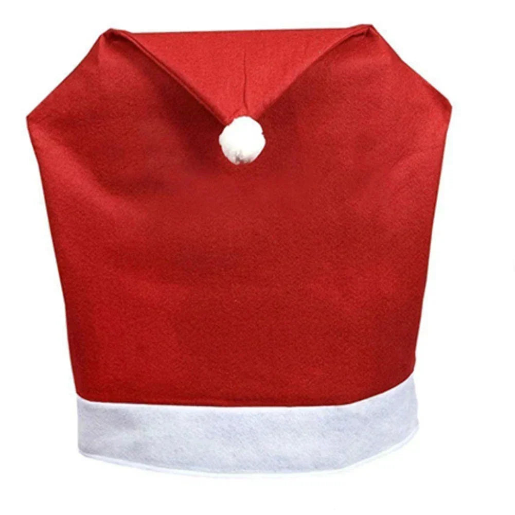 Housses de Chaise de Noël – Bonnet de Père Noël pour Chaises de Salle à Manger