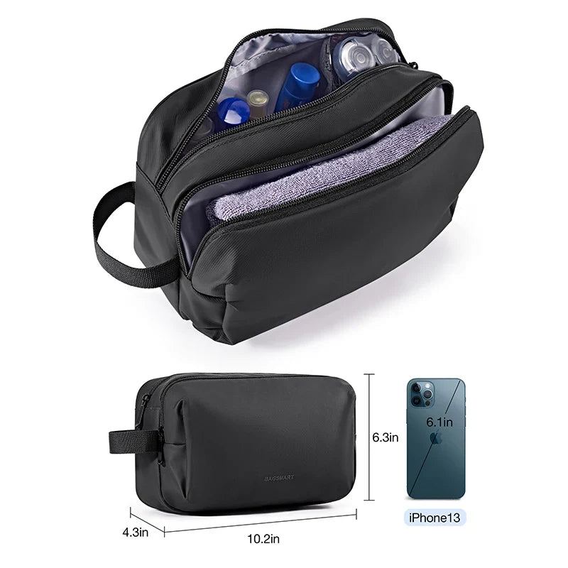 Kosmetixo Trousse de Toilette Imperméable pour Femmes & Hommes | Trousse de Toilette Légère en S/M/L | Accessoire de Voyage pour Produits de Soins & Maquillage | Organisateur de Voyage Unisexe