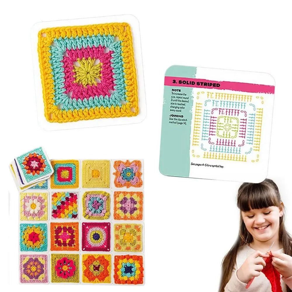 CrochetCards : Ensemble de Cartes Guide de Crochet Carré
