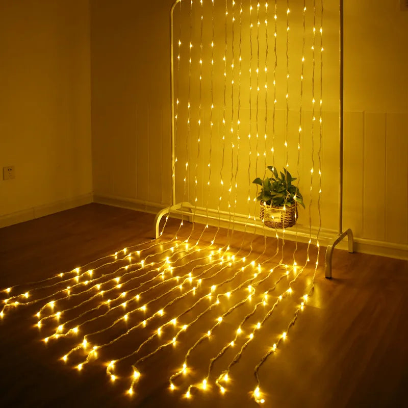 Éclairage de Rideau de Noël LED avec Changement de Couleur – Lumières Décoratives pour Fenêtre et Mur