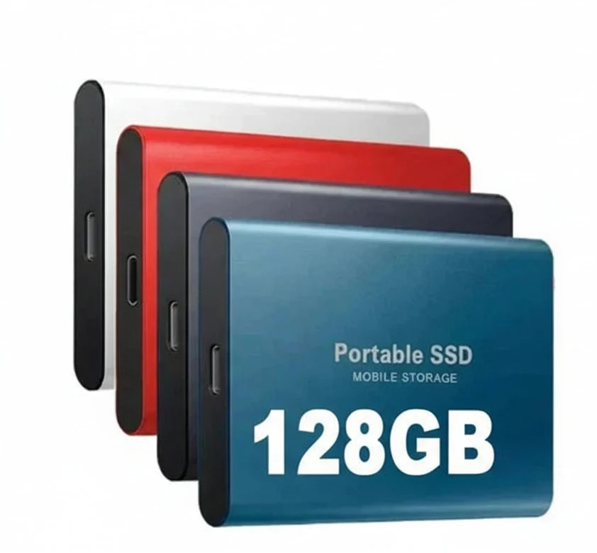Brehn | SSD Externe 128 Go | USB 3.1 & USB-C Haute Vitesse | Technologie NVMe M.2 | Boîtier en Aluminium Résistant aux Chocs | Plug & Play pour PC, Mac & Mobile