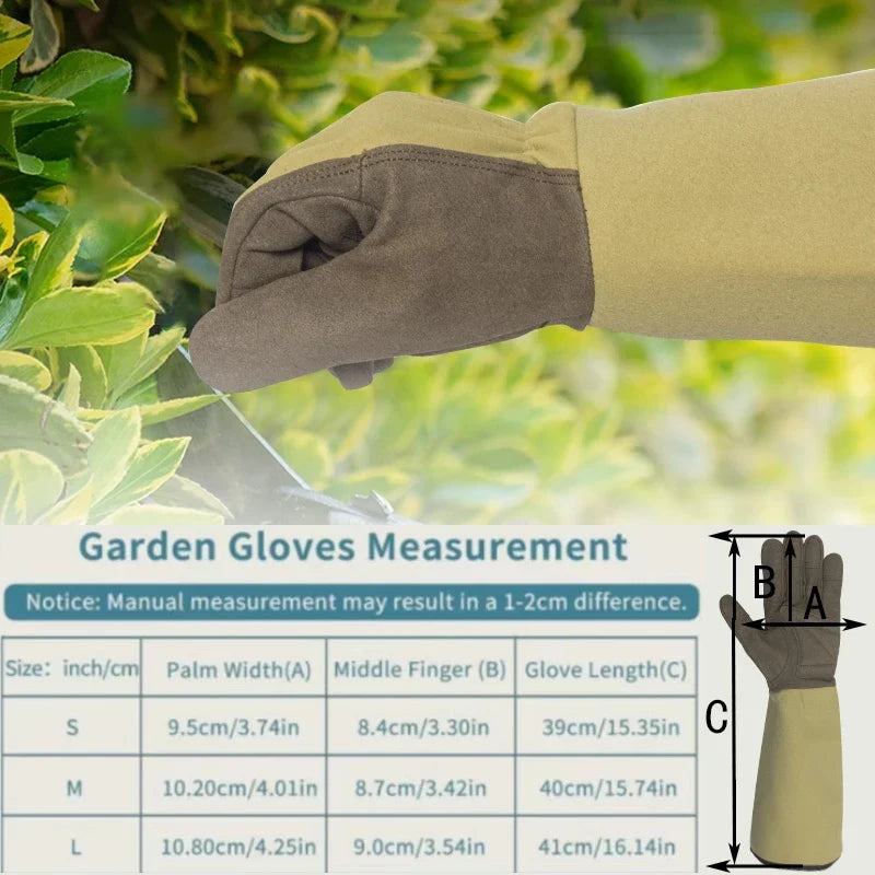 Gants de jardin FLORAHAND | Résistants aux épines & respirants | Gants longs pour les roses pour femmes | 1 paire