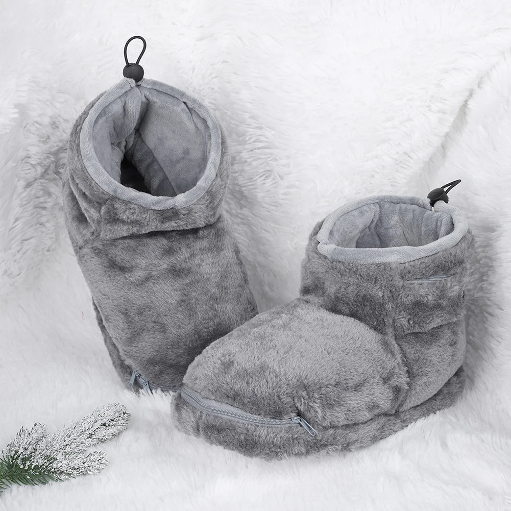 Chaussons USB Chauffants Électriques – Chaleur Douillette en Peluche