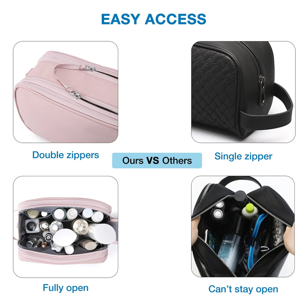 Kosmetixo Trousse de Toilette Imperméable pour Femmes & Hommes | Trousse de Toilette Légère en S/M/L | Accessoire de Voyage pour Produits de Soins & Maquillage | Organisateur de Voyage Unisexe