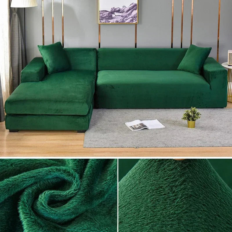 Housse de Canapé en Velours Élastique avec Finition Luxueuse – Sofina