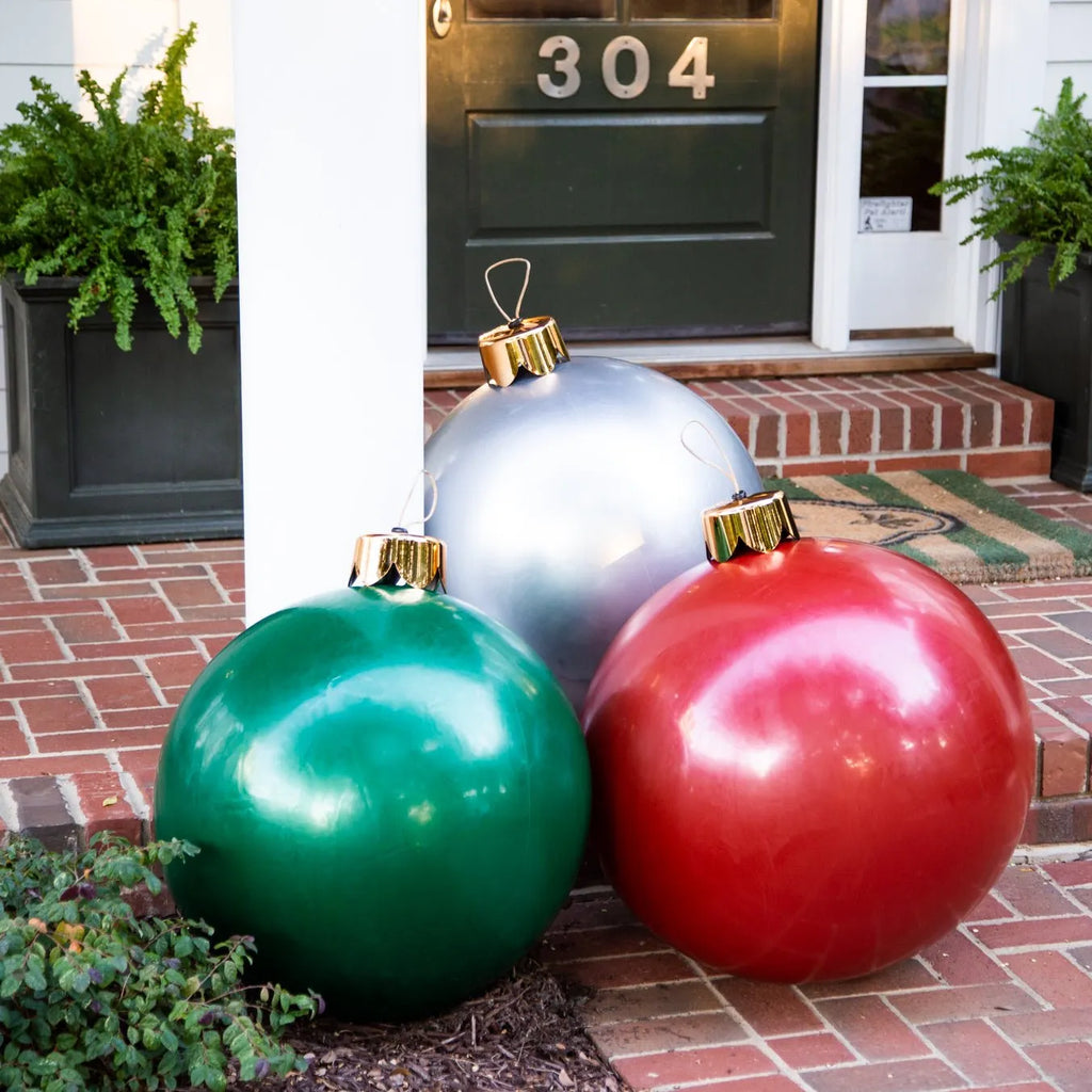 Boules de Noël XL – Décoration de Noël Jumbo Résistante aux Intempéries pour Intérieur & Extérieur