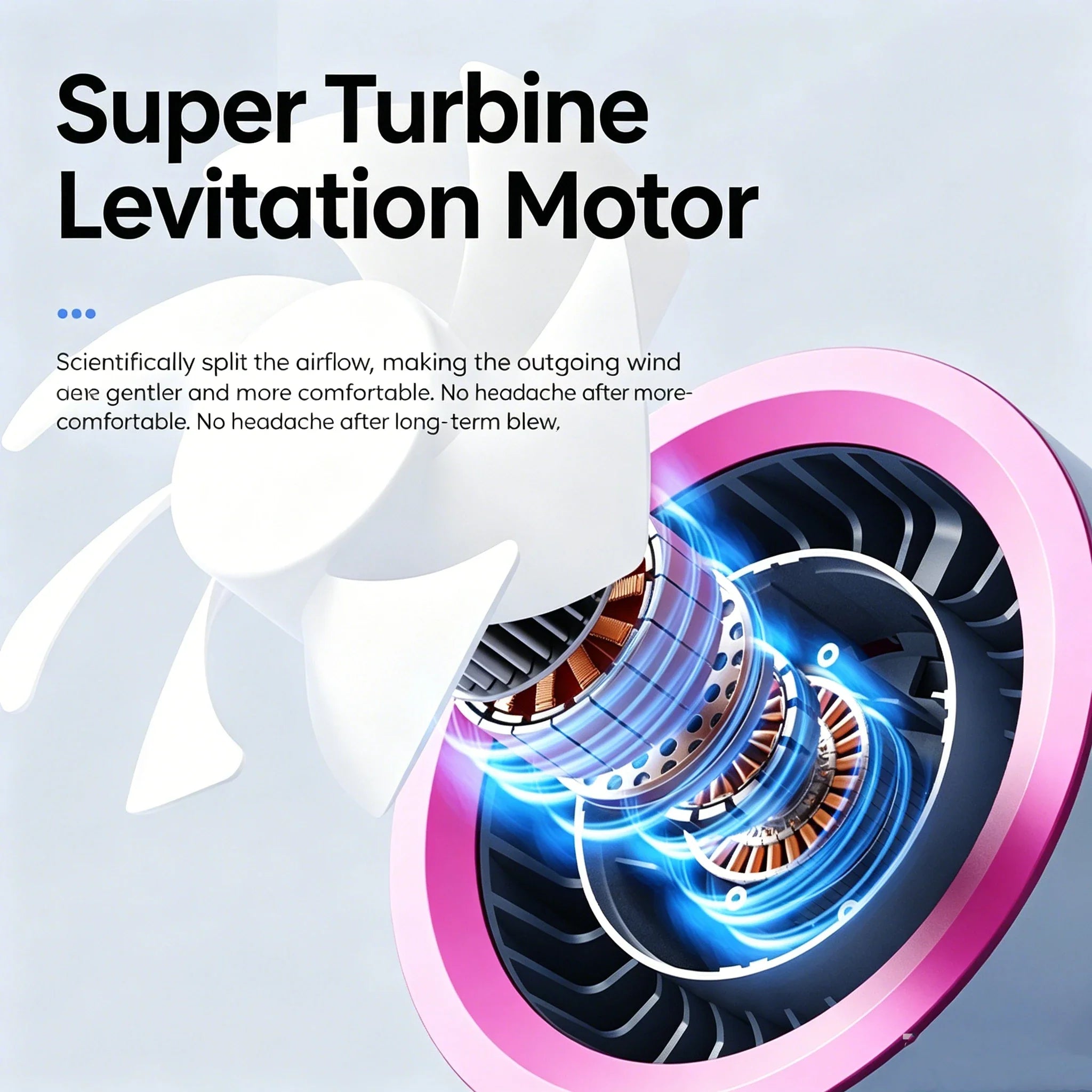 Ventilateur de bureau 3600mAh avec 100 vitesses et affichage numérique