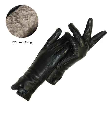 Gants en cuir Kristy Winter | Vintage et élégant