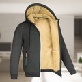 Veste d'Hiver en Fleece pour Homme avec Capuche – Veste Casual Chaude pour Jours Froids