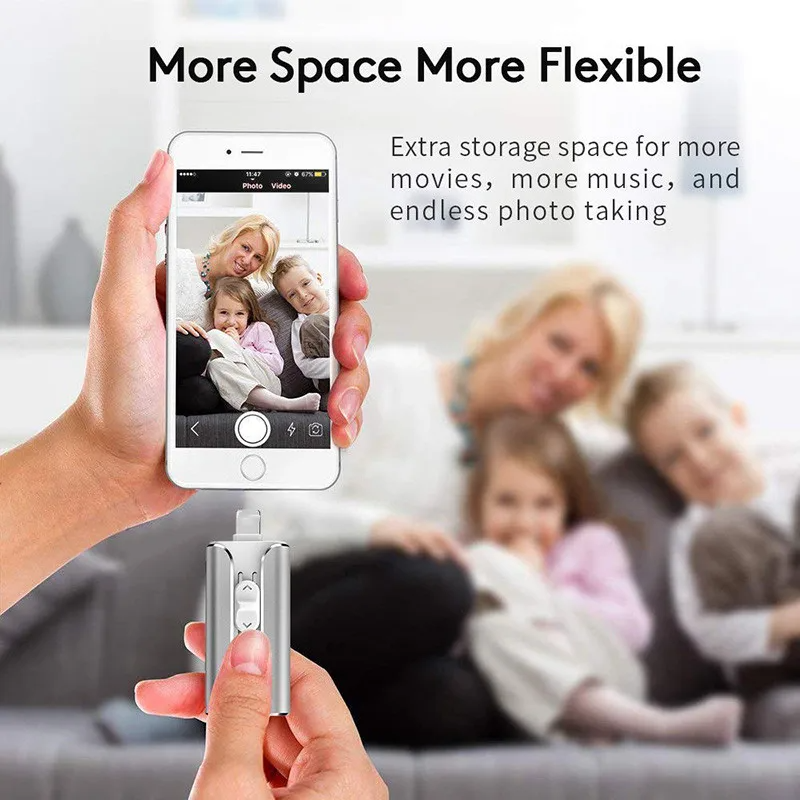 USBDrive - Compact et Durable Multi‑Appareil 4‑En‑1 Clé USB