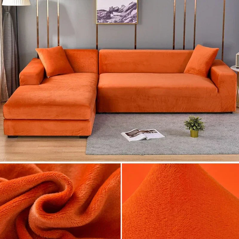 Housse de Canapé en Velours Élastique avec Finition Luxueuse – Sofina