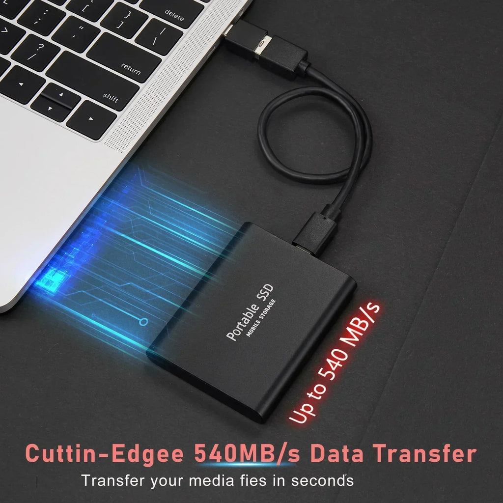 Brehn | SSD Externe 128 Go | USB 3.1 & USB-C Haute Vitesse | Technologie NVMe M.2 | Boîtier en Aluminium Résistant aux Chocs | Plug & Play pour PC, Mac & Mobile