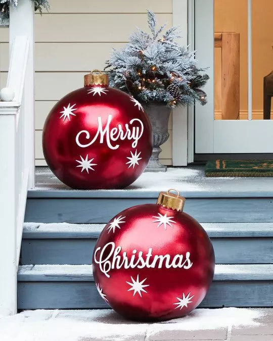 Boules de Noël XL – Décoration de Noël Jumbo Résistante aux Intempéries pour Intérieur & Extérieur