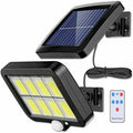 LuminaX Solaire | 100 LED COB Solaire | IP65 | Détecteur de mouvement & 3 modes | Éclairage extérieur sans fil