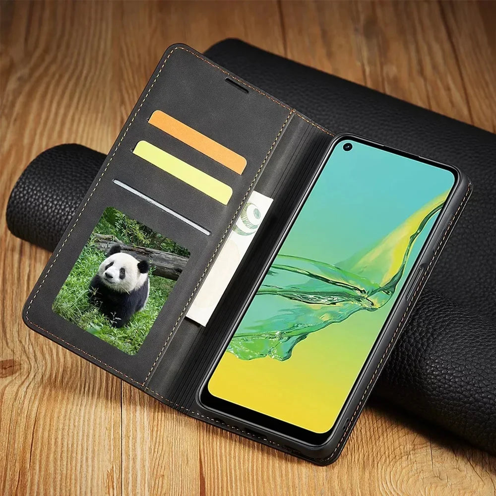 Housse Brehn Samsung : Étui en cuir magnétique pour une protection élégante