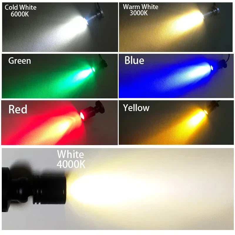 Mini Spot LED LuxoDot | 1W/3W | Lampe USB pour vitrines & déco | Blanc chaud & froid | Boîtier en aluminium