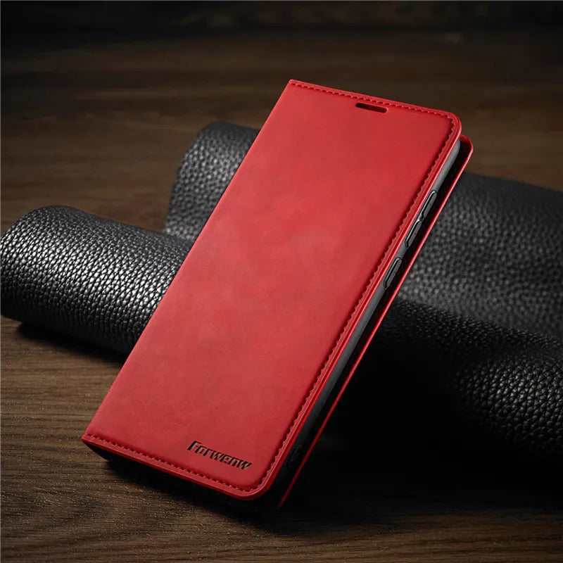 Sandsberg | Étui en cuir Wallet pour iPhone | Fonction de support magnétique pour cartes | Plusieurs couleurs