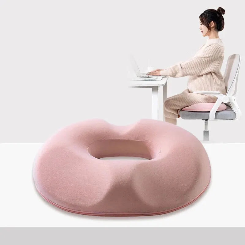 OrthoRelax | Coussin de siège en mousse à mémoire | Soulagement pour le coccyx et la colonne vertébrale | Ergonomique et confortable