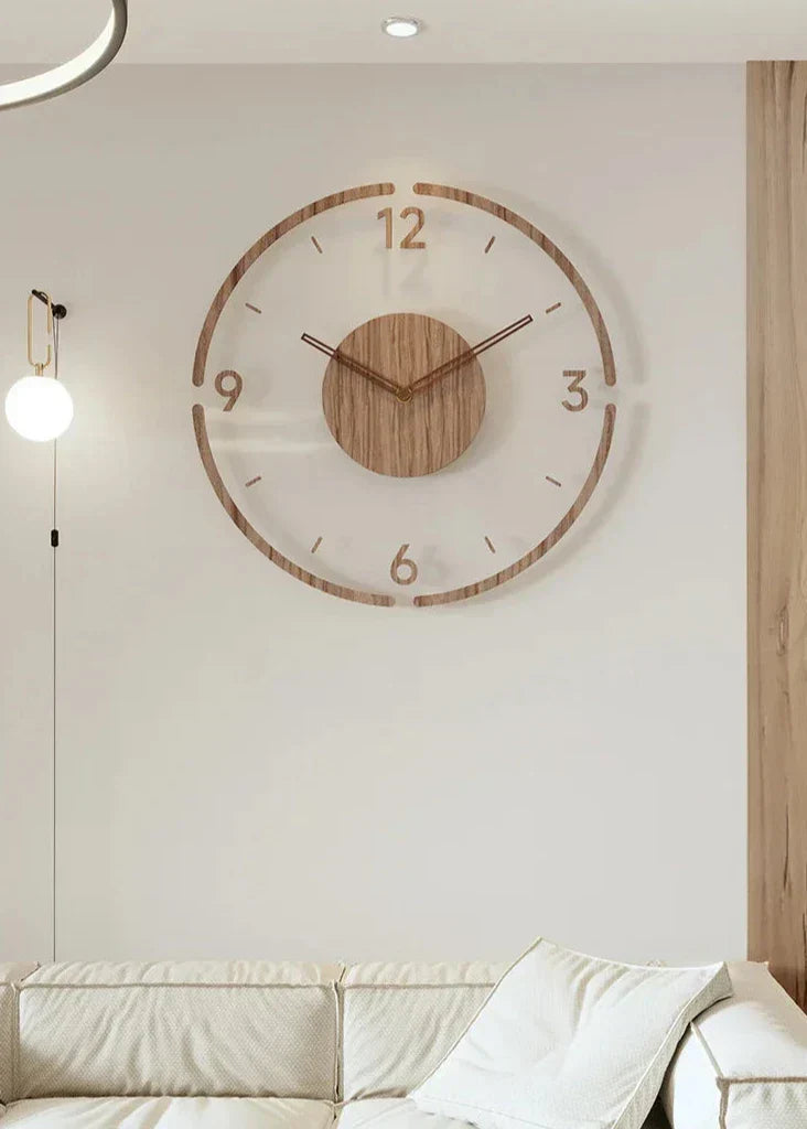 Skanto | Horloge murale moderne en bois – Design minimaliste et élégant pour le salon