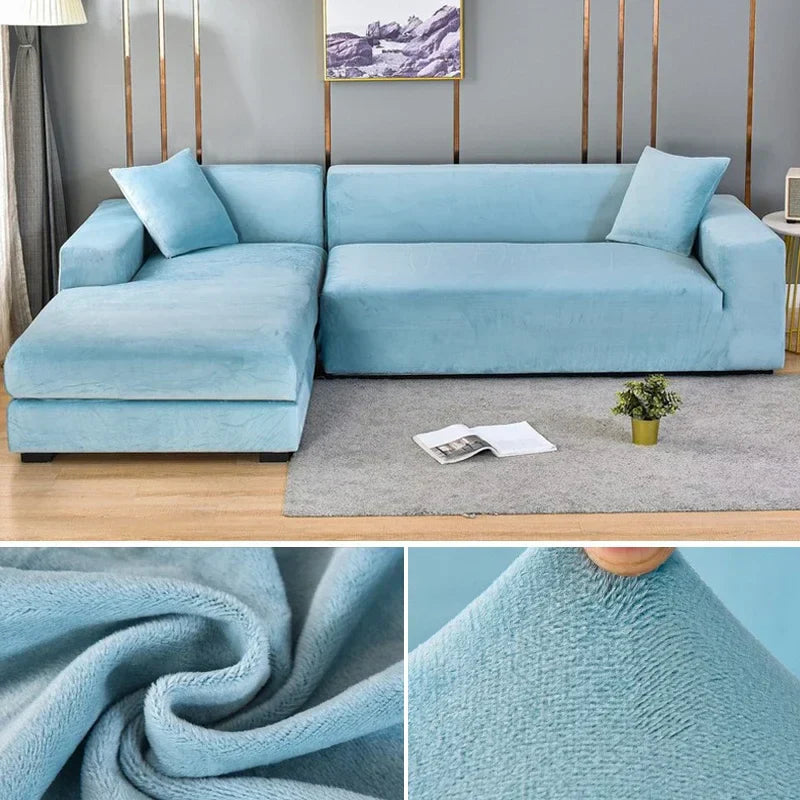 Housse de Canapé en Velours Élastique avec Finition Luxueuse – Sofina