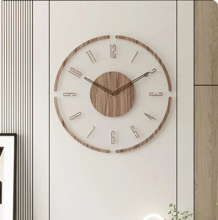 Skanto | Horloge murale moderne en bois – Design minimaliste et élégant pour le salon