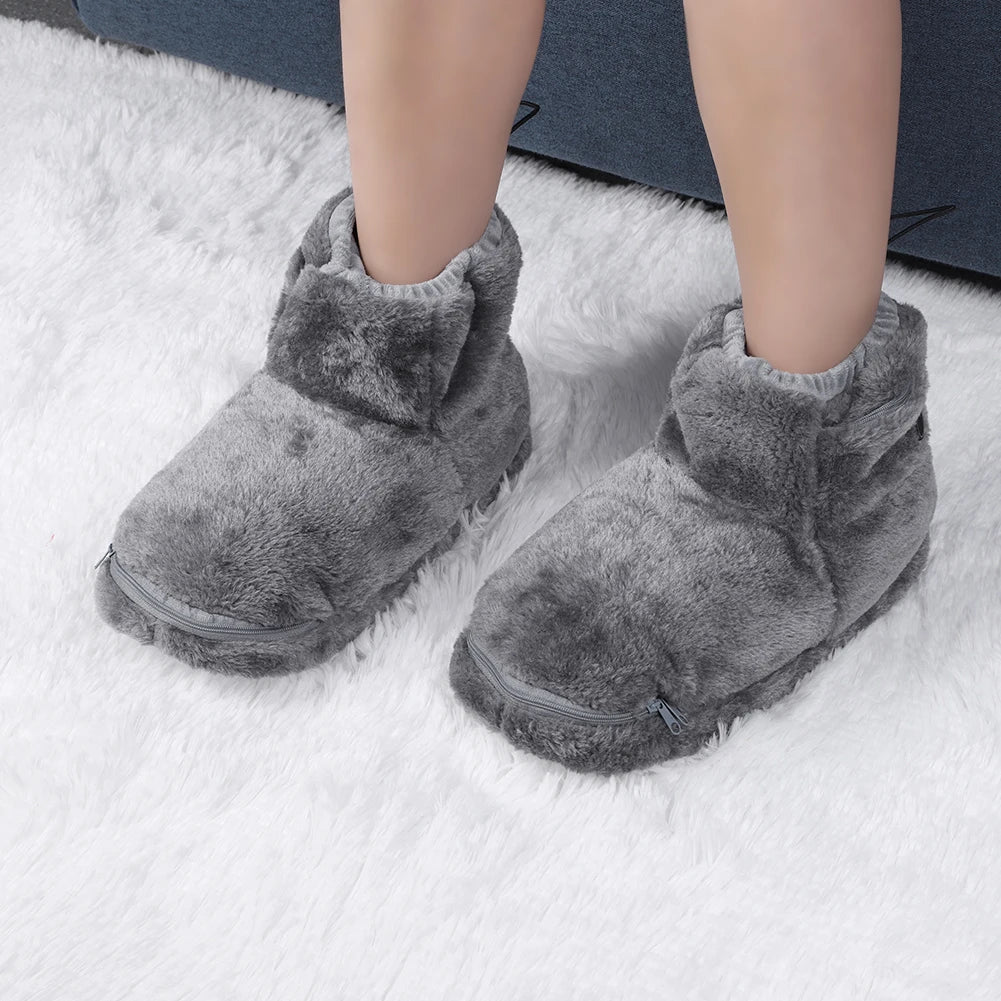 Chaussons USB Chauffants Électriques – Chaleur Douillette en Peluche