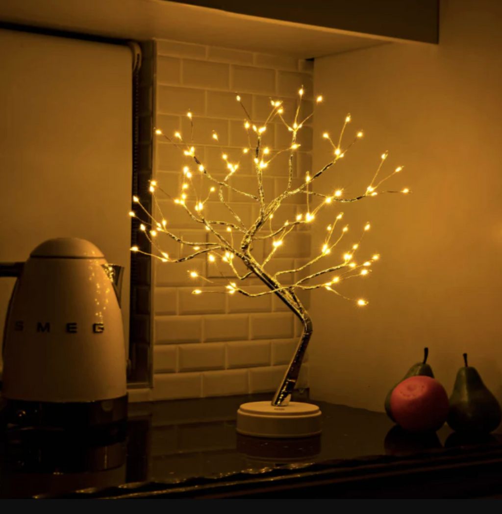 Arbre de Lumière Magique - Lampe de Table LED Sans Fil Apaisante - Design Unique avec Branches Ajustables