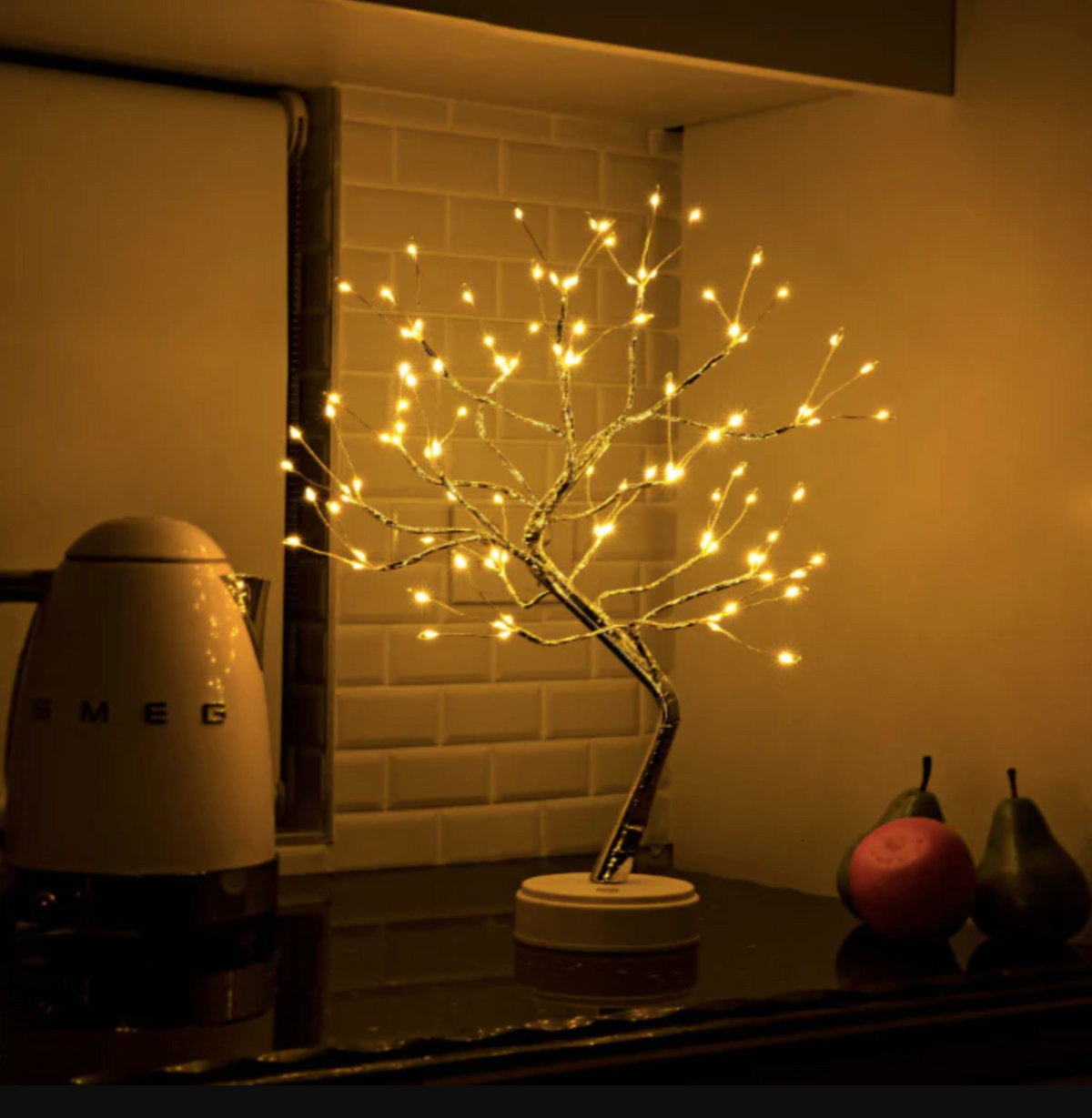 Arbre de Lumière Magique - Lampe de Table LED Sans Fil Apaisante - Design Unique avec Branches Ajustables