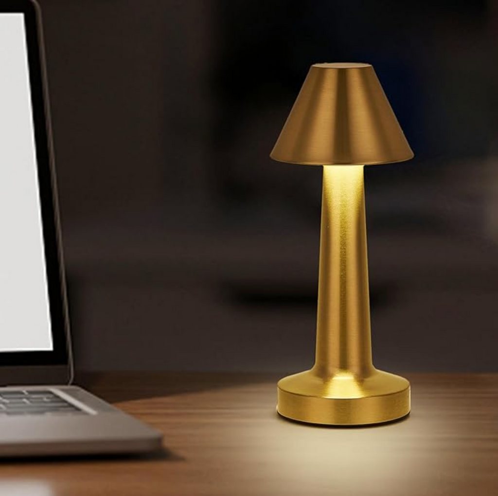 Lampe de Table LED Dimmable Sans Fil LuxLamp - Moderne via Touch | Salon | Lampe de Lecture | Lampe de Chevet