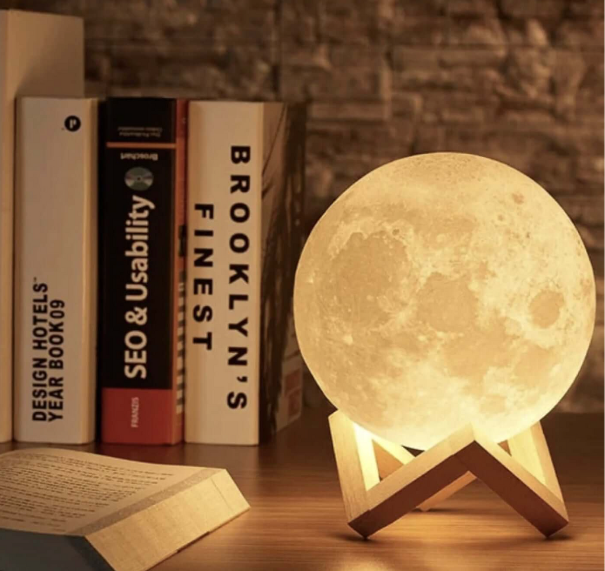 Lampe de Table LED Rechargeable Sans Fil - Lampe Lune Magique - Salon | Lampe de Chevet
