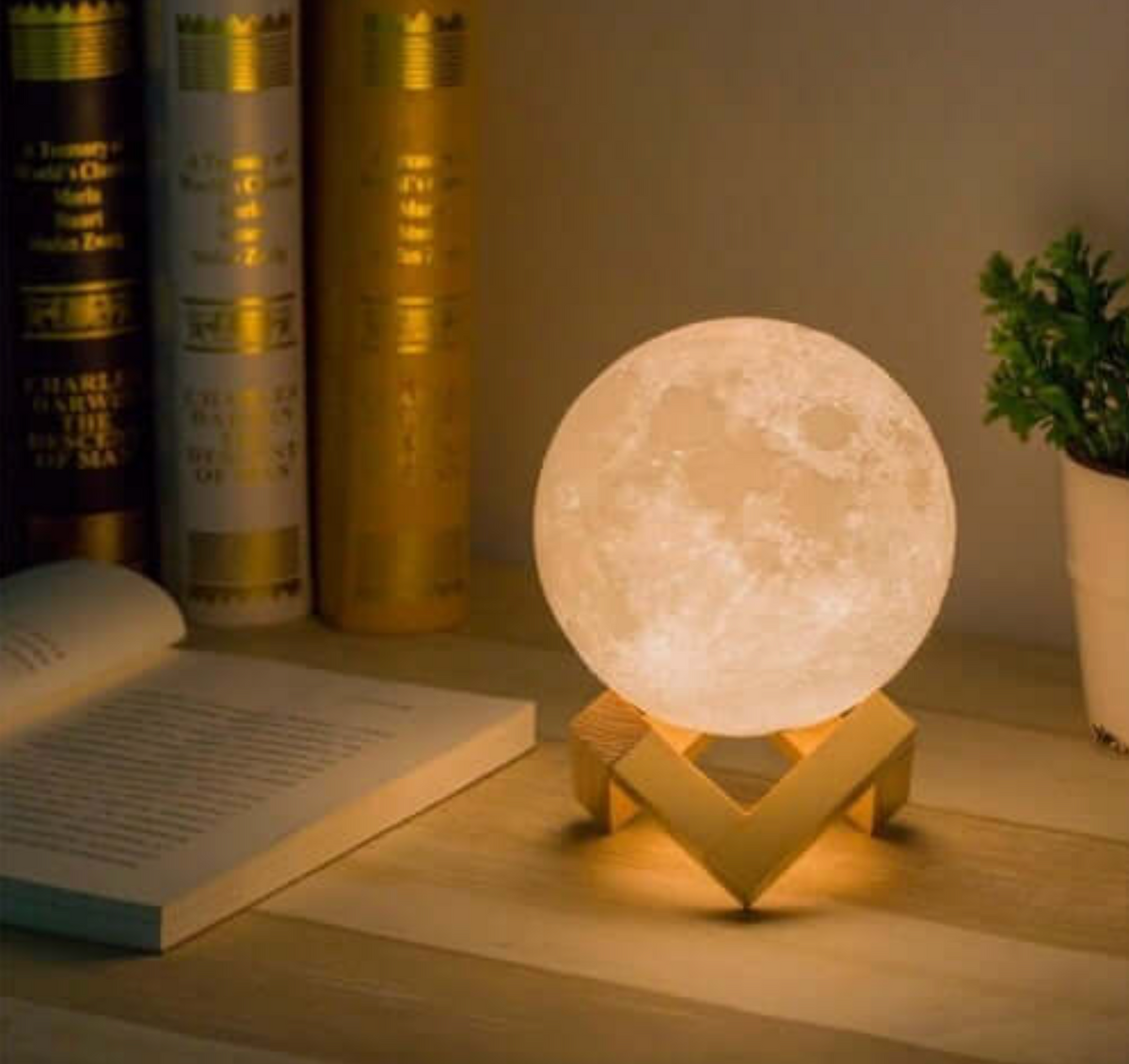 Lampe de Table LED Rechargeable Sans Fil - Lampe Lune Magique - Salon | Lampe de Chevet