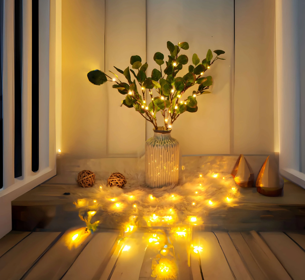 Feenlicht Olive Branch - Lumières féériques envoûtantes au design de branche d'olive