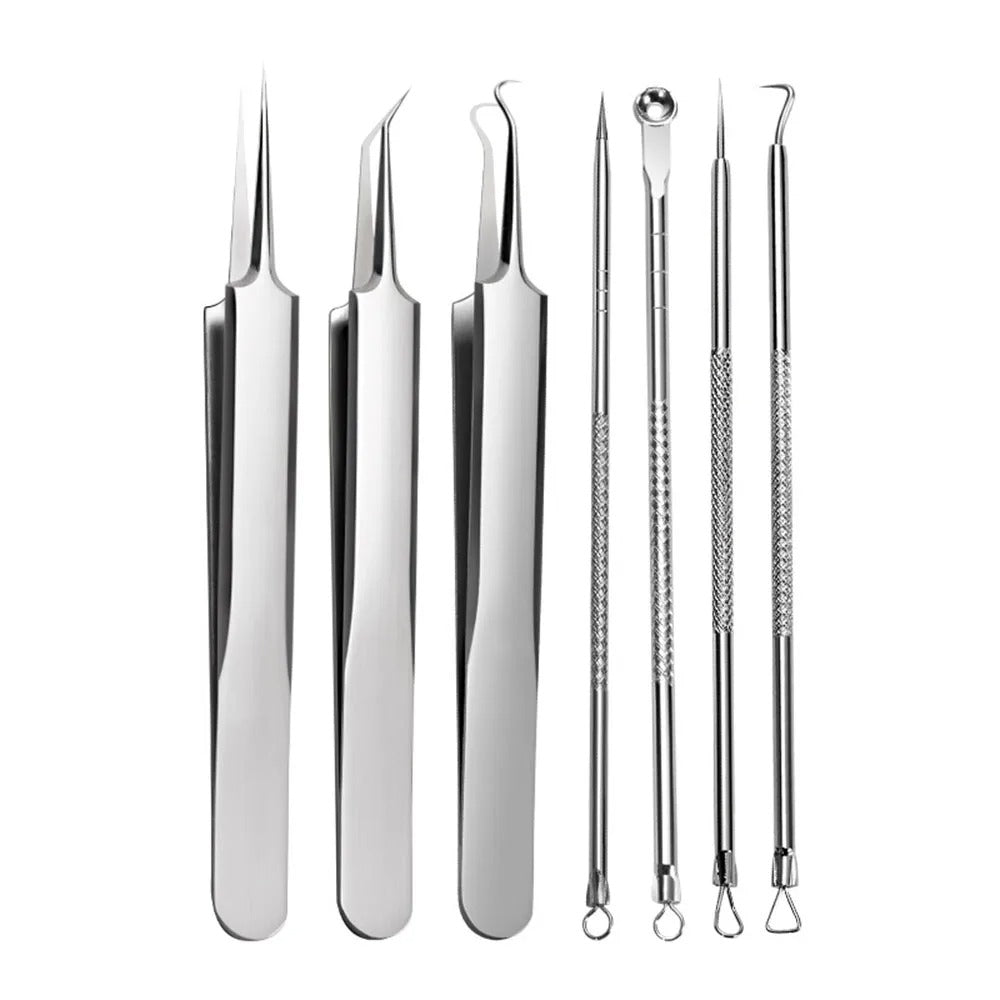FacialTools - Ensemble d'outils en acier inoxydable pour l'extraction des points noirs