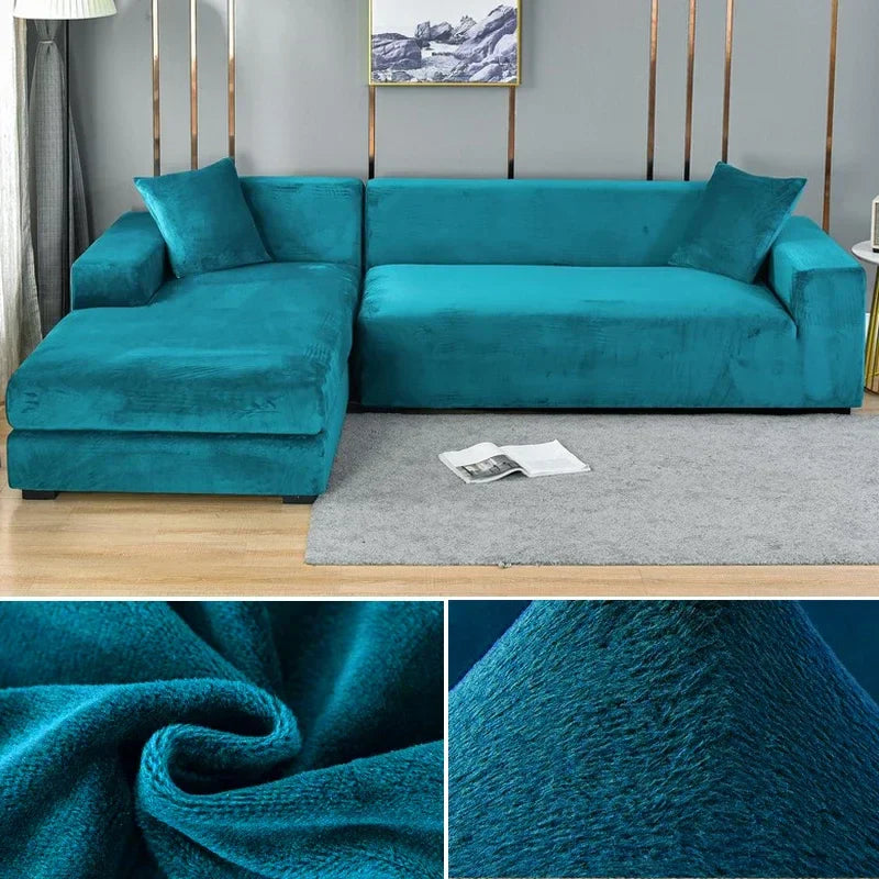 Housse de Canapé en Velours Élastique avec Finition Luxueuse – Sofina