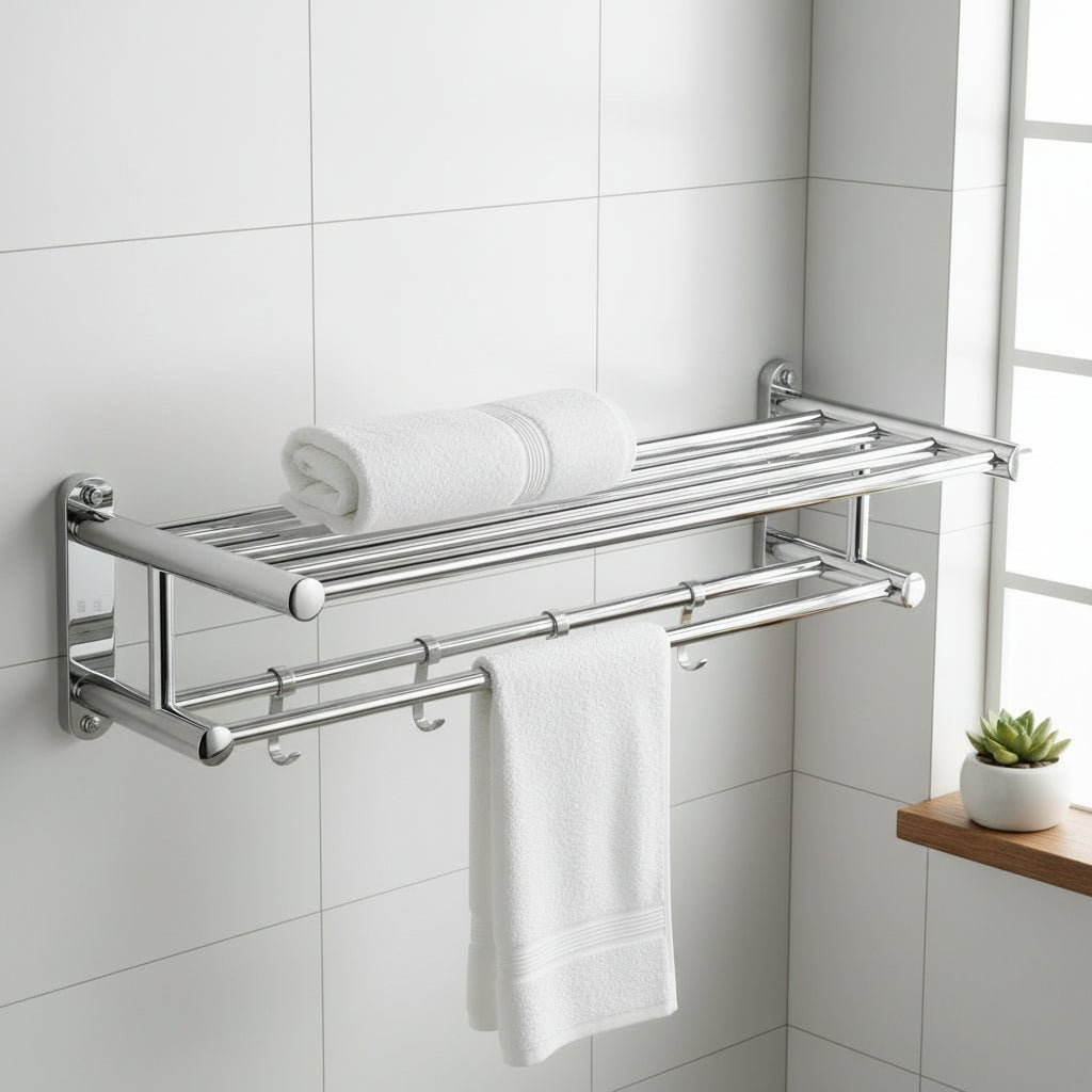 Porte-serviettes en acier inoxydable – Pour un rangement ordonné et un design moderne