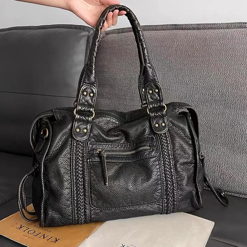 Sac À Main Noir Pour Les Cours – Élégance Rétro Et Praticité Moderne