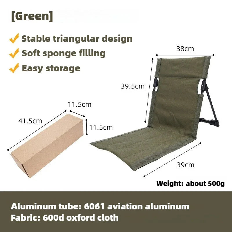 TREKASE Chaise de camping pliable | Ultra légère et résistante aux intempéries | Cadre en aluminium | Rembourrée pour un confort supplémentaire | Montage rapide