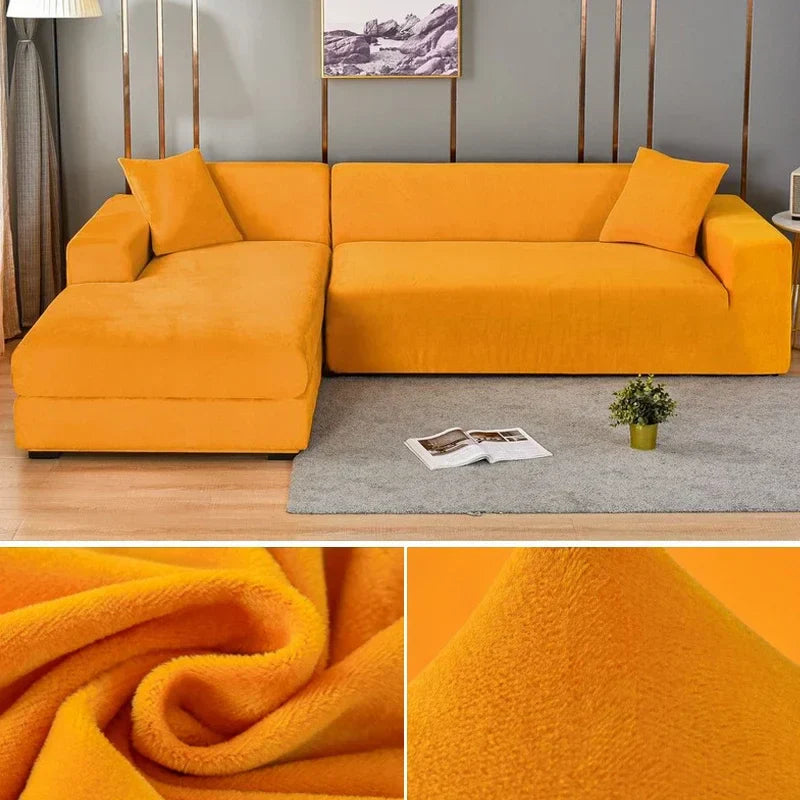 Housse de Canapé en Velours Élastique avec Finition Luxueuse – Sofina