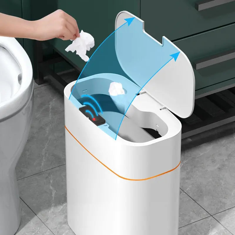 Poubelle à capteur automatique – Silencieuse, Sanitaire & Sans Odeur