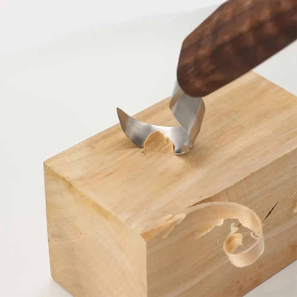 Skanto | Ensemble de sculpture sur bois de 8 pièces : Ensemble de couteaux à tailler avec limes à aiguille - Ensemble de sculpture de cuillères en bois pour débutants