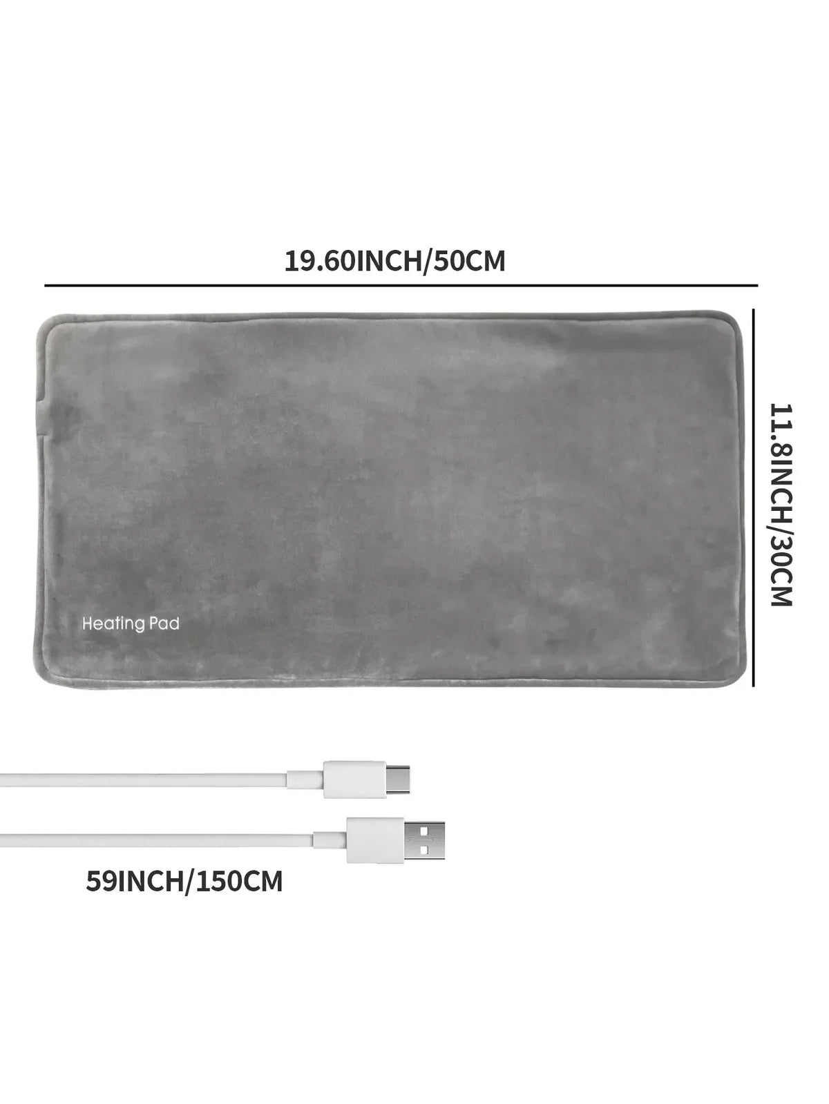 Couverture Mini Chauffante avec USB 5V – Coussin Chauffant Électrique 50 x 30 cm