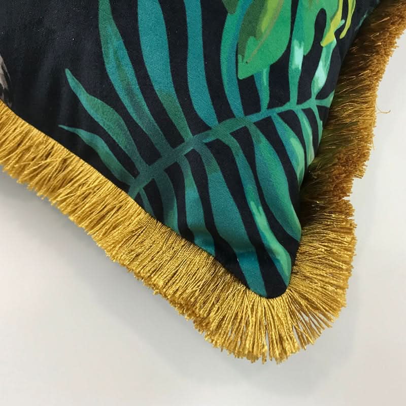 Housse de Coussin Animaux de la Jungle Rétro pour Décoration de Canapé