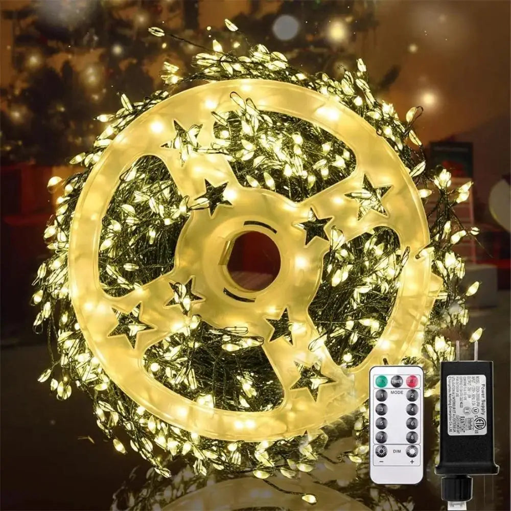 Guirlande lumineuse LED Ignisia | Avec télécommande | 30–75 m | 900–2000 LEDs | Étanche IP65 | Pour Noël, Halloween & fêtes